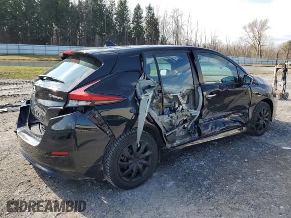 2022 Nissan LEAF S with VIN 1N4AZ1BVXNC563237, listed as a Copart auction lot 50106515 with 44,295 mi miles and Salvage Title. Bid and sale history available at DreamBid. Image 3.