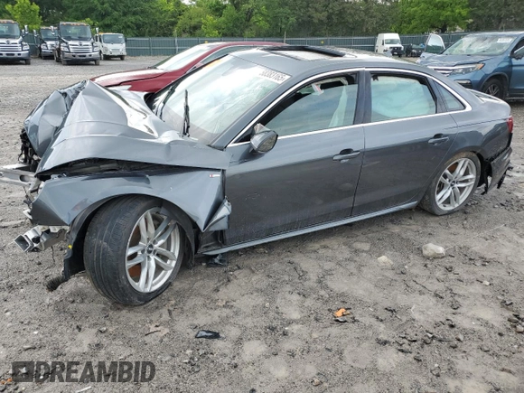 2020 Audi A4 Premium z VIN WAUDNAF46LA046544, wystawiony jako Copart lot #58383165 z przebiegiem Nie podano mil oraz Szkoda całkowita • Salvage title. Historia ofert i sprzedaży dostępna na DreamBid. Obrazek 1.