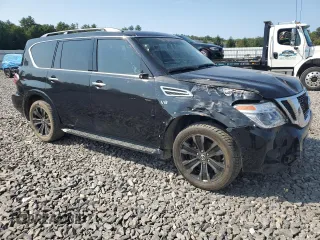 2020 Nissan Armada Platinum with VIN JN8AY2NF9L9360703, listed as a Copart auction lot 70011374 with 46,186 mi miles and Salvage Title. Bid and sale history available at carsss.com. Image 4.
