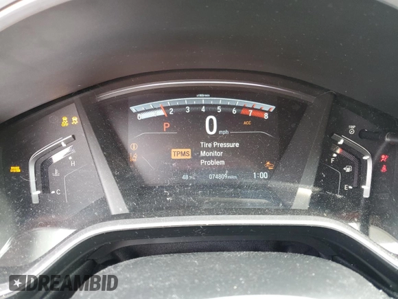 2018 Honda CR-V EX-L with VIN 7FARW2H89JE021822, listed as a Copart auction lot 46796985 with 74,809 mi miles and Salvage Title. Bid and sale history available at carsss.com. Image 9.