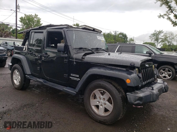 2017 Jeep Wrangler Unlimited Sport with VIN 1C4BJWDG7HL747010, listed as a Copart auction lot 64274405 with 61,602 mi miles and Salvage title. Bid and sale history available at DreamBid. Image 4.