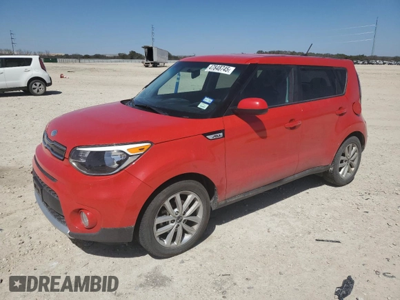 2018 Kia Soul + with VIN KNDJP3A59J7538815, listed as a Copart auction lot 47848745 with 0 mi miles and Salvage Title. Bid and sale history available at carsss.com. Image 1.