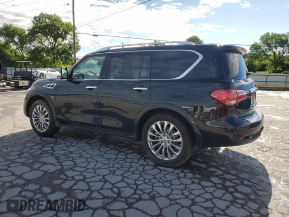 2017 Infiniti QX80 z VIN JN8AZ2NE9H9159198, wystawiony jako Copart lot #58572875 z przebiegiem 136 492 mil mil oraz Szkoda całkowita • Salvage title. Historia ofert i sprzedaży dostępna na DreamBid. Obrazek 2.