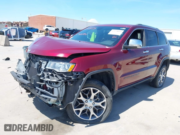 2020 Jeep Grand Cherokee Limited with VIN 1C4RJEBG2LC256980, listed as a IAAI auction lot 42378094 with 83,267 mi miles and . Bid and sale history available at DreamBid. Image 21.