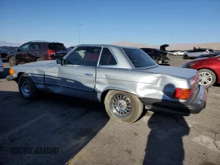 1984 Mercedes-Benz 380 380SL with VIN WDBBA45A4EA012506, listed as a Copart auction lot 84823384 with 124,770 mi miles and Salvage Title. Bid and sale history available at carsss.com. Image 2.