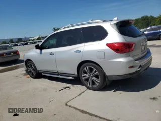 2019 Nissan Pathfinder SL with VIN 5N1DR2MN0KC603231, listed as a Copart auction lot 50697305 with 105,717 mi miles and Salvage Title. Bid and sale history available at carsss.com. Image 2.