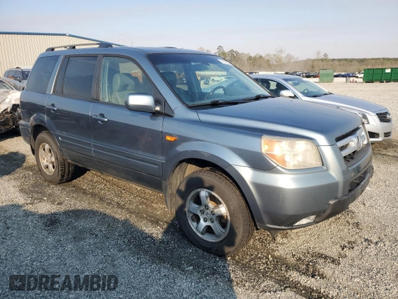 2007 Honda Pilot EX-L with VIN 2HKYF18567H534074, listed as a Copart auction lot 50892625 with 246,702 mi miles and Salvage Title. Bid and sale history available at carsss.com. Image 4.