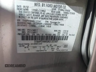 2008 Ford Taurus SEL z VIN 1FAHP24WX8G132507, wystawiony jako IAAI lot #42013031 z przebiegiem 110 805 mil mil oraz . Historia ofert i sprzedaży dostępna na DreamBid. Obrazek 9.