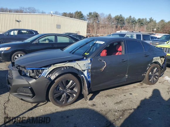 2022 Acura TLX w/A-Spec Package with VIN 19UUB5F57NA003556, listed as a Copart auction lot 82908574 with 2,266 mi miles and Non repairable. Bid and sale history available at DreamBid. Image 1.