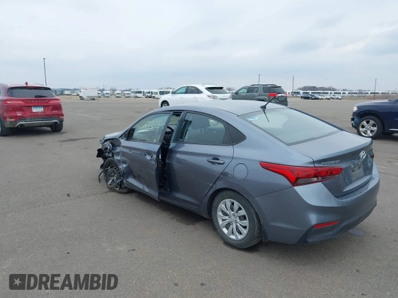 2020 Hyundai Accent SE with VIN 3KPC24A61LE096847, listed as a IAAI auction lot 41997351 with 48,214 mi miles. Bid and sale history available at carsss.com. Image 3.