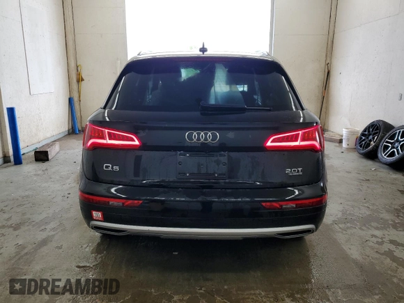 2018 Audi Q5 Premium with VIN WA1ANAFY1J2161661, listed as a Copart auction lot 55223385 with 60,554 mi miles and Salvage Title. Bid and sale history available at DreamBid. Image 6.
