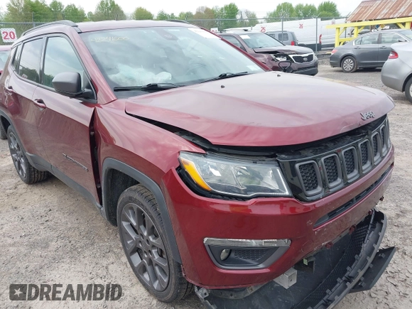 2021 Jeep Compass 80th Anniversary with VIN 3C4NJDEB9MT551945, listed as a IAAI auction lot 42241600 with 33,020 mi miles and . Bid and sale history available at DreamBid. Image 17.