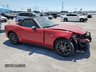 2017 FIAT 124 Spider Lusso with VIN JC1NFAEKXH0125617, listed as a Copart auction lot 58742395 with 18,930 mi miles and Salvage title. Bid and sale history available at DreamBid. Image 4.