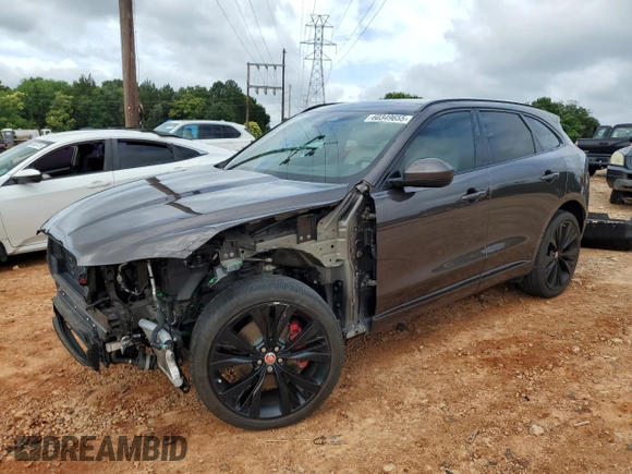 2021 Jaguar F-Pace R-Dynamic S z VIN SADCT2FU3MA672861, wystawiony jako Copart lot #60349655 z przebiegiem 44 336 mil mil oraz Szkoda całkowita • Salvage title. Historia ofert i sprzedaży dostępna na DreamBid. Obrazek 1.