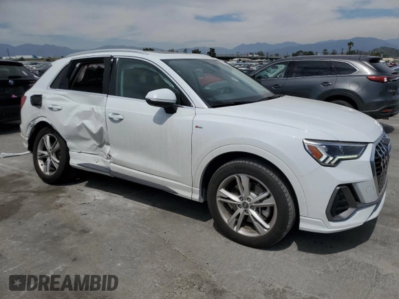2022 Audi Q3 S line Premium Plus with VIN WA1EECF35N1084418, listed as a Copart auction lot 52442845 with 23,701 mi miles and Salvage Title. Bid and sale history available at carsss.com. Image 4.
