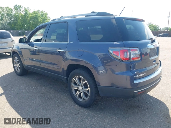 2014 GMC Acadia SLT z VIN 1GKKVSKD8EJ134802, wystawiony jako IAAI lot #42438344 z przebiegiem 162 353 mil mil oraz . Historia ofert i sprzedaży dostępna na DreamBid. Obrazek 3.