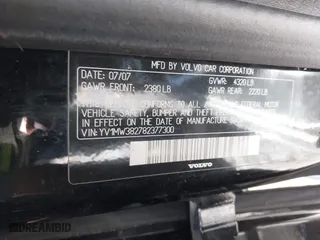 2008 Volvo V50 2.4L with VIN YV1MW382782377300, listed as a IAAI auction lot 41347028 with 157,982 mi miles. Bid and sale history available at carsss.com. Image 9.