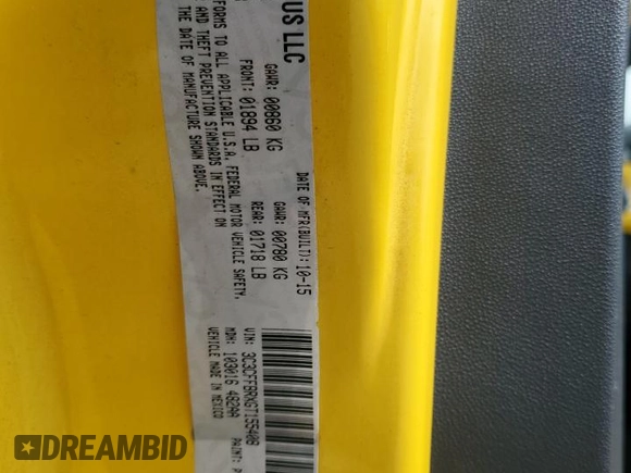 2016 FIAT 500 Sport z VIN 3C3CFFBRXGT155408, wystawiony jako Copart lot #53004854 z przebiegiem 35 188 mil mil oraz Szkoda całkowita • Salvage title. Historia ofert i sprzedaży dostępna na DreamBid. Obrazek 12.