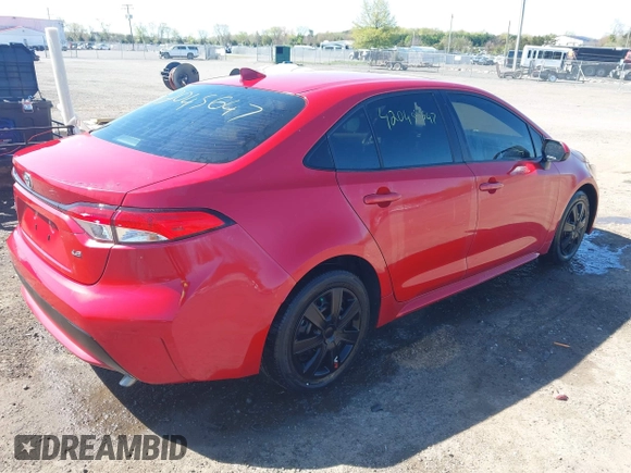 2021 Toyota Corolla LE with VIN JTDEPMAE3MJ177581, listed as a IAAI auction lot 42045647 with 50,653 mi miles and . Bid and sale history available at DreamBid. Image 4.
