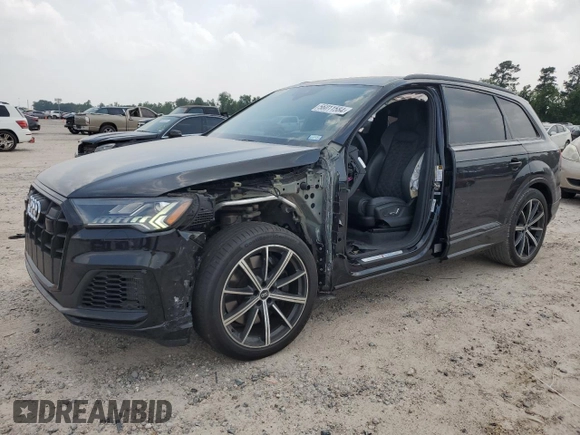 2020 Audi SQ7 z VIN WA1VWAF79LD013335, wystawiony jako Copart lot #56011584 z przebiegiem 35 173 mil mil oraz Szkoda całkowita • Salvage title. Historia ofert i sprzedaży dostępna na DreamBid. Obrazek 1.