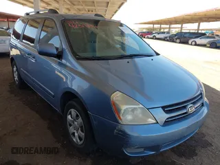 2006 Kia Sedona LX with VIN KNDMB233966036479, listed as a IAAI auction lot 42317834 with 169,240 mi miles and . Bid and sale history available at DreamBid. Image 1.