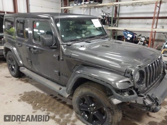 2020 Jeep Wrangler Unlimited Sahara with VIN 1C4HJXEN8LW293757, listed as a IAAI auction lot 41435340 with 28,385 mi miles. Bid and sale history available at carsss.com. Image 1.