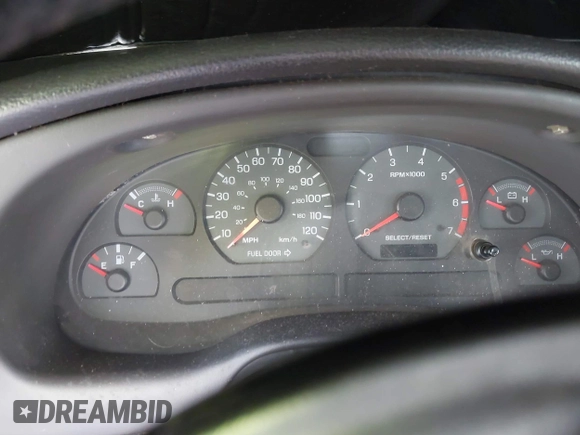 2000 Ford Mustang with VIN 1FAFP4049YF190010, listed as a IAAI auction lot 42087383 with 1 mi miles. Bid and sale history available at carsss.com. Image 7.