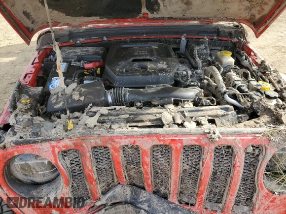 2020 Jeep Wrangler Unlimited Rubicon with VIN 1C4HJXFN3LW107654, listed as a Copart auction lot 54021595 with 39,587 mi miles and Salvage title. Bid and sale history available at DreamBid. Image 11.