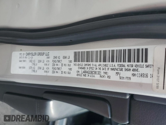 2011 Jeep Grand Cherokee Laredo with VIN 1J4RR4GG3BC581321, listed as a Copart auction lot 60893935 with 216,137 mi miles and Clean title. Bid and sale history available at DreamBid. Image 13.