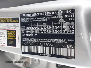 2017 Mercedes-Benz GLS 450 с VIN 4JGDF6EE8HA832064, выставлен на аукционе IAAI как лот 42016947 с пробегом 141 574 миль миль и . История ставок и продаж доступна на DreamBid. Изображение 9.