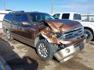 2012 Ford Expedition Max King Ranch z VIN 1FMJK1H52CEF64448, wystawiony jako IAAI lot #41286740 z przebiegiem 190 658 mil mil oraz . Historia ofert i sprzedaży dostępna na DreamBid. Obrazek 1.