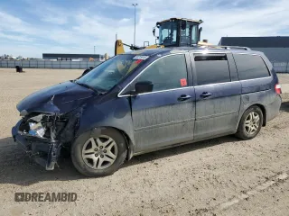 2006 Honda Odyssey EX-L z VIN 5FNRL38706B128265, wystawiony jako Copart lot #58715415 z przebiegiem 377 656 mil mil oraz Szkoda całkowita • Salvage title. Historia ofert i sprzedaży dostępna na DreamBid. Obrazek 1.