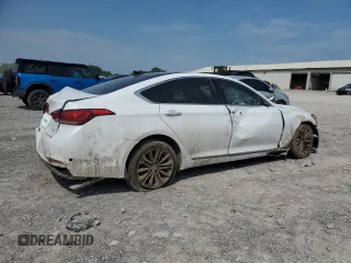 2018 Genesis G80 3.8L with VIN KMHGN4JEXJU245900, listed as a Copart auction lot 60552515 with 107,502 mi miles and Salvage title. Bid and sale history available at DreamBid. Image 3.