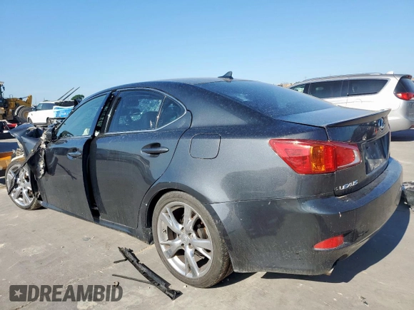 2010 Lexus IS 250 with VIN JTHBF5C21A2095741, listed as a Copart auction lot 58393055 with Not provided miles and Salvage title. Bid and sale history available at DreamBid. Image 2.