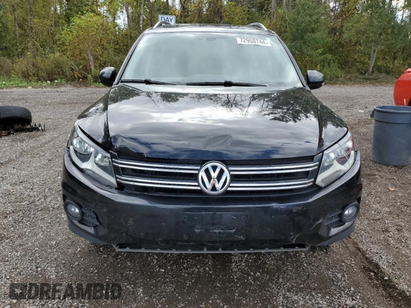 2017 Volkswagen Tiguan with VIN WVGMV7AX2HK031639, listed as a Copart auction lot 72950744 with 109,445 mi miles and Salvage title. Bid and sale history available at DreamBid. Image 5.