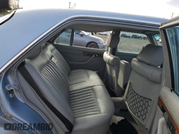 1986 Mercedes-Benz 300 with VIN WDBCB25D9GA279756, listed as a Copart auction lot 46860345 with 210,386 mi miles and Salvage Title. Bid and sale history available at carsss.com. Image 11.