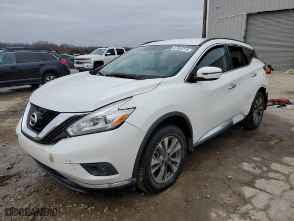 2017 Nissan Murano S with VIN 5N1AZ2MG6HN203031, listed as a Copart auction lot 87845755 with 63,990 mi miles and Salvage Title. Bid and sale history available at carsss.com. Image 1.