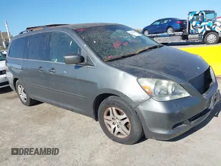 2007 Honda Odyssey EX-L z VIN 5FNRL38647B443269, wystawiony jako IAAI lot #42316300 z przebiegiem 121 616 mil mil oraz . Historia ofert i sprzedaży dostępna na DreamBid. Obrazek 1.