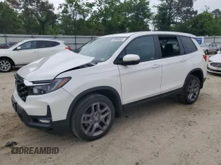 2023 Honda Passport EX-L z VIN 5FNYF8H51PB033343, wystawiony jako Copart lot #56594665 z przebiegiem 18 554 mil mil oraz Szkoda całkowita • Salvage title. Historia ofert i sprzedaży dostępna na DreamBid. Obrazek 1.
