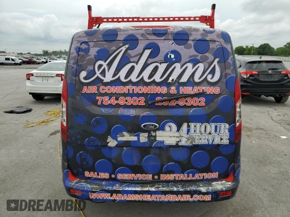 2015 Ford Transit Connect XLT with VIN NM0GE9F76F1196793, listed as a Copart auction lot 58938855 with 204,869 mi miles and Clean title. Bid and sale history available at DreamBid. Image 6.