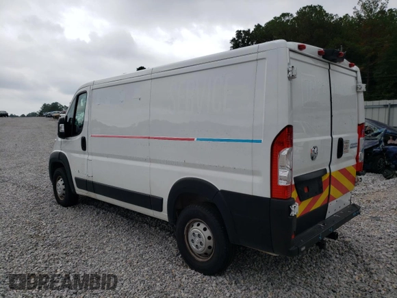 2023 Ram ProMaster Cargo with VIN 3C6LRVVG6PE589988, listed as a Copart auction lot 71645674 with 14,630 mi miles and Salvage Title. Bid and sale history available at DreamBid. Image 2.