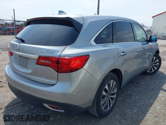 2016 Acura MDX w/Tech with VIN 5FRYD4H47GB039491, listed as a IAAI auction lot 42025711 with 124,491 mi miles. Bid and sale history available at carsss.com. Image 4.