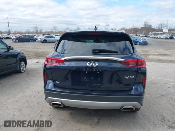2021 Infiniti QX50 Luxe with VIN 3PCAJ5BB7MF123895, listed as a IAAI auction lot 41811100 with 23,164 mi miles and . Bid and sale history available at DreamBid. Image 17.
