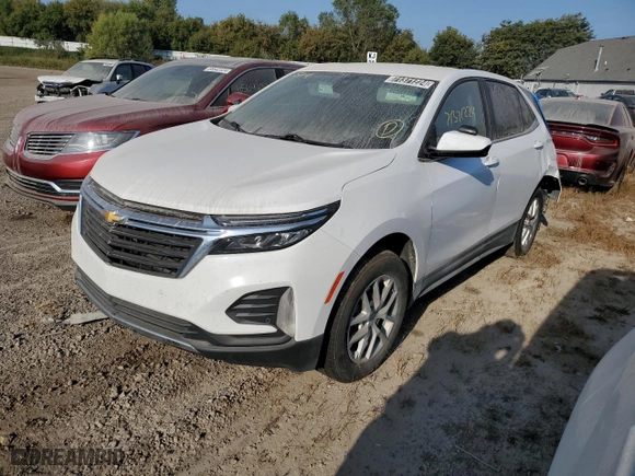 2024 Chevrolet Equinox LT with VIN 3GNAXTEG5RL190313, listed as a Copart auction lot 71371224 with 11,647 mi miles and Non Repairable. Bid and sale history available at carsss.com. Image 1.