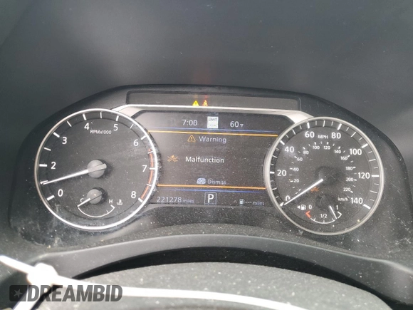 2019 Nissan Altima SL with VIN 1N4BL4EV4KC106633, listed as a Copart auction lot 46706995 with 221,278 mi miles and Salvage Title. Bid and sale history available at DreamBid. Image 9.