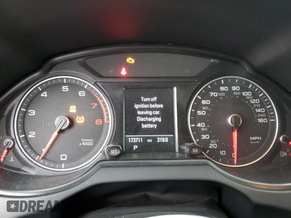 2013 Audi Q5 Prestige with VIN WA1WGAFP9DA046713, listed as a Copart auction lot 65750934 with 173,711 mi miles and Salvage title. Bid and sale history available at DreamBid. Image 9.