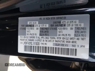 2020 Mazda CX-5 Grand Touring with VIN JM3KFADM3L1819939, listed as a IAAI auction lot 42749920 with 35,407 mi miles and . Bid and sale history available at DreamBid. Image 9.
