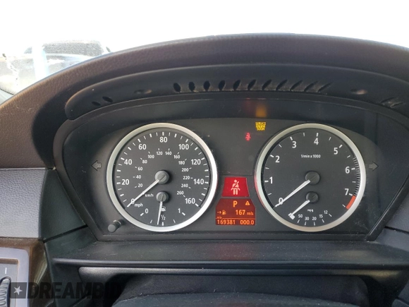 2007 BMW 5 Series 525i with VIN WBANE53537CW64553, listed as a Copart auction lot 52361445 with 169,381 mi miles and Clean Title. Bid and sale history available at carsss.com. Image 9.