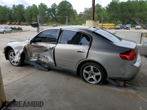 2004 Infiniti G35 w/Leather with VIN JNKCV51E64M614618, listed as a Copart auction lot 65929664 with 340,639 mi miles and Salvage Title. Bid and sale history available at DreamBid. Image 2.