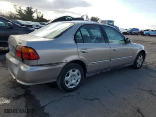 2000 Honda Civic EX with VIN 1HGEJ8641YL041342, listed as a Copart auction lot 43984405 with 163,346 mi miles and Salvage Title. Bid and sale history available at carsss.com. Image 3.
